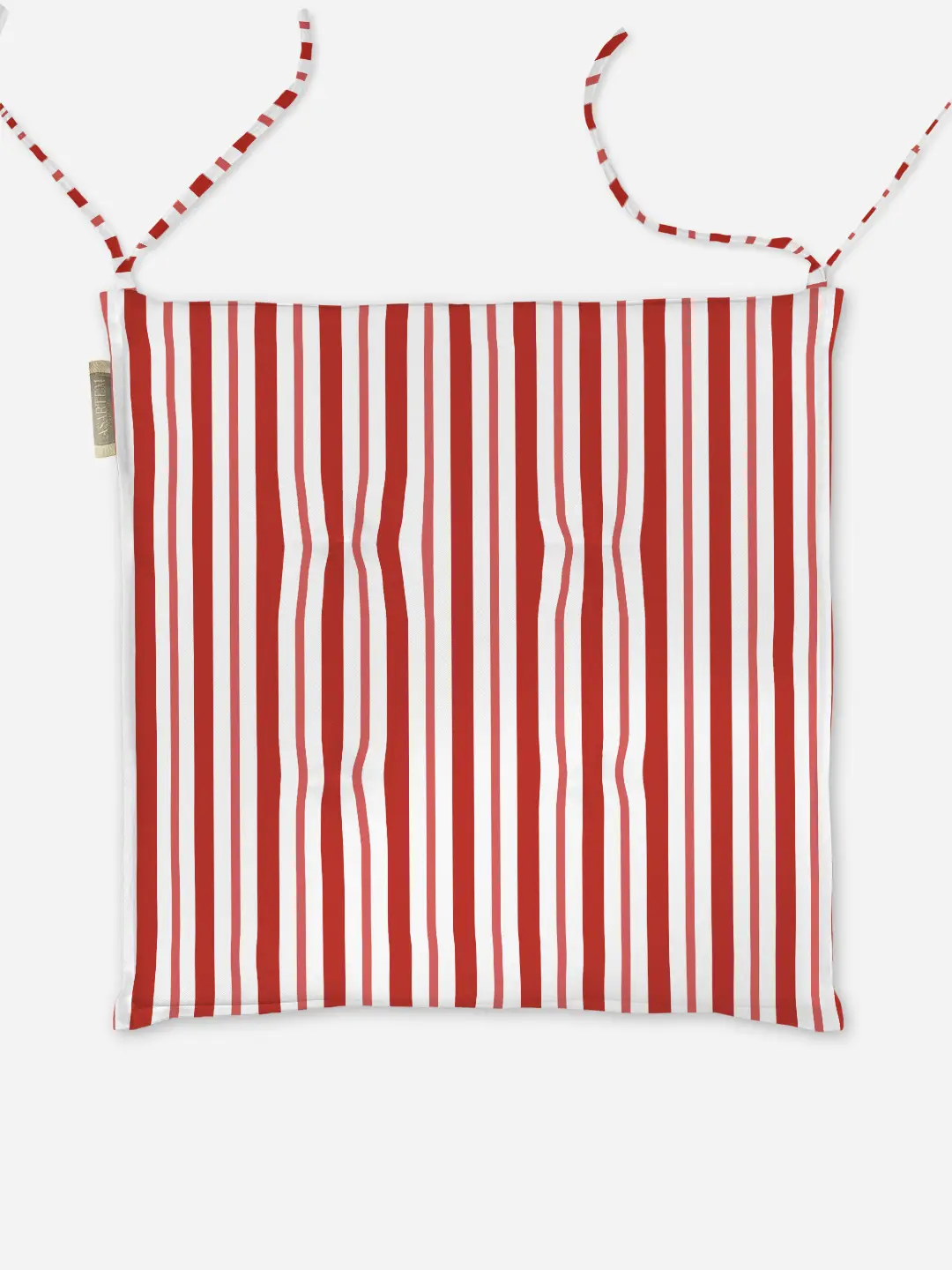 Poduszka świąteczna na krzesło klasyczne czerwone świąteczne paski 40x40 cm