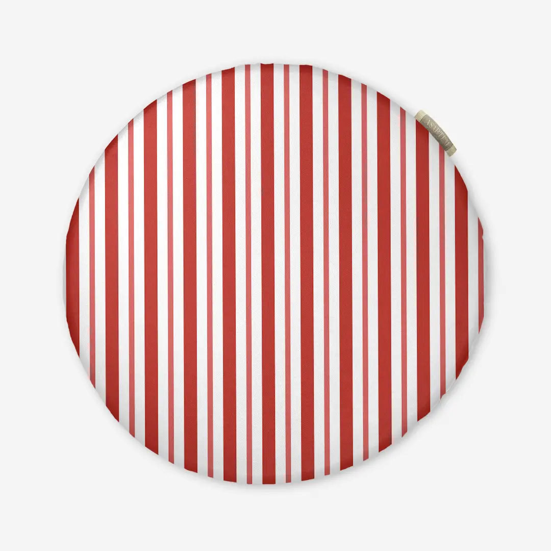 Poduszka świąteczna na krzesło klasyczne czerwone świąteczne paski 40x40 cm