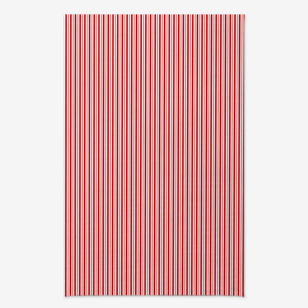 Obrus świąteczny klasyczne czerwone świąteczne paski 140x220 cm