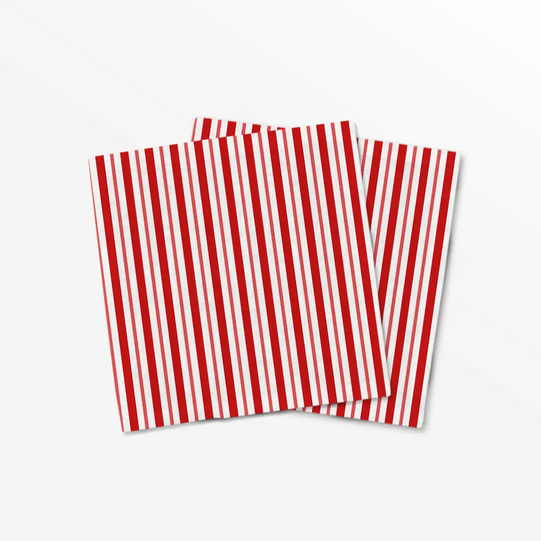 Serwetki świąteczne klasyczne czerwone świąteczne paski 40x40 cm