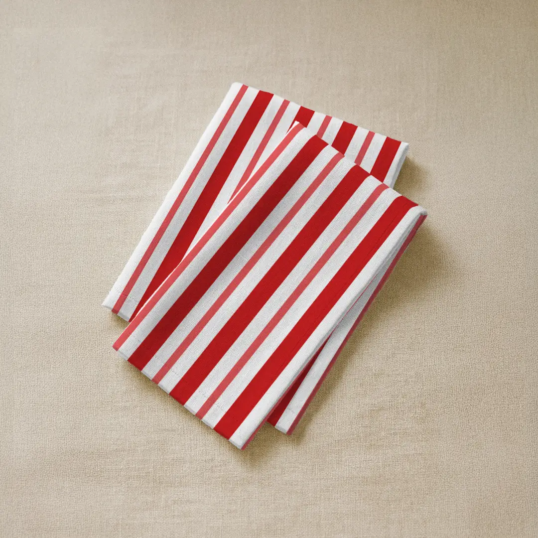 Serwetki świąteczne klasyczne czerwone świąteczne paski 40x40 cm
