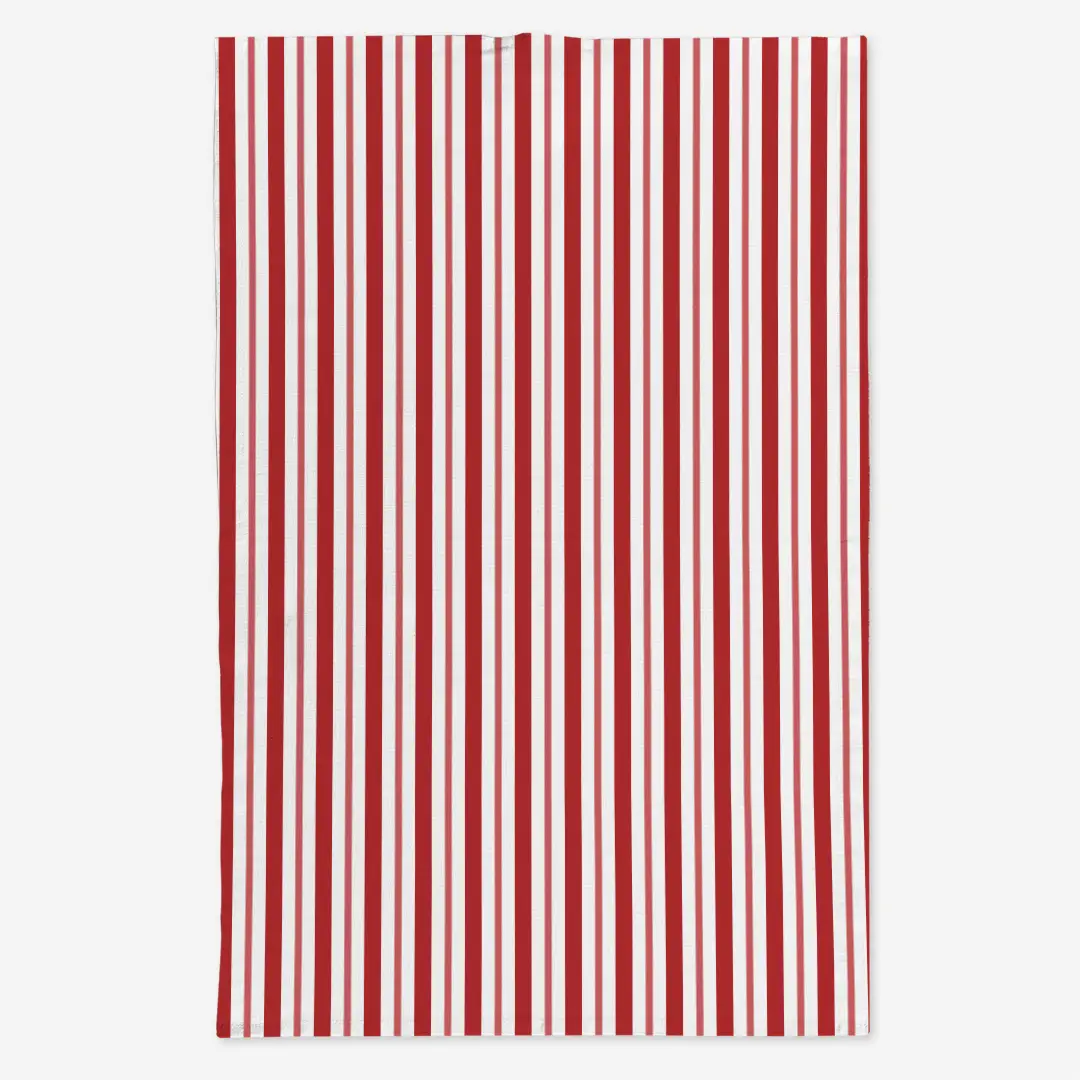 Ręcznik kuchenny klasyczne czerwone świąteczne paski 50x70 cm