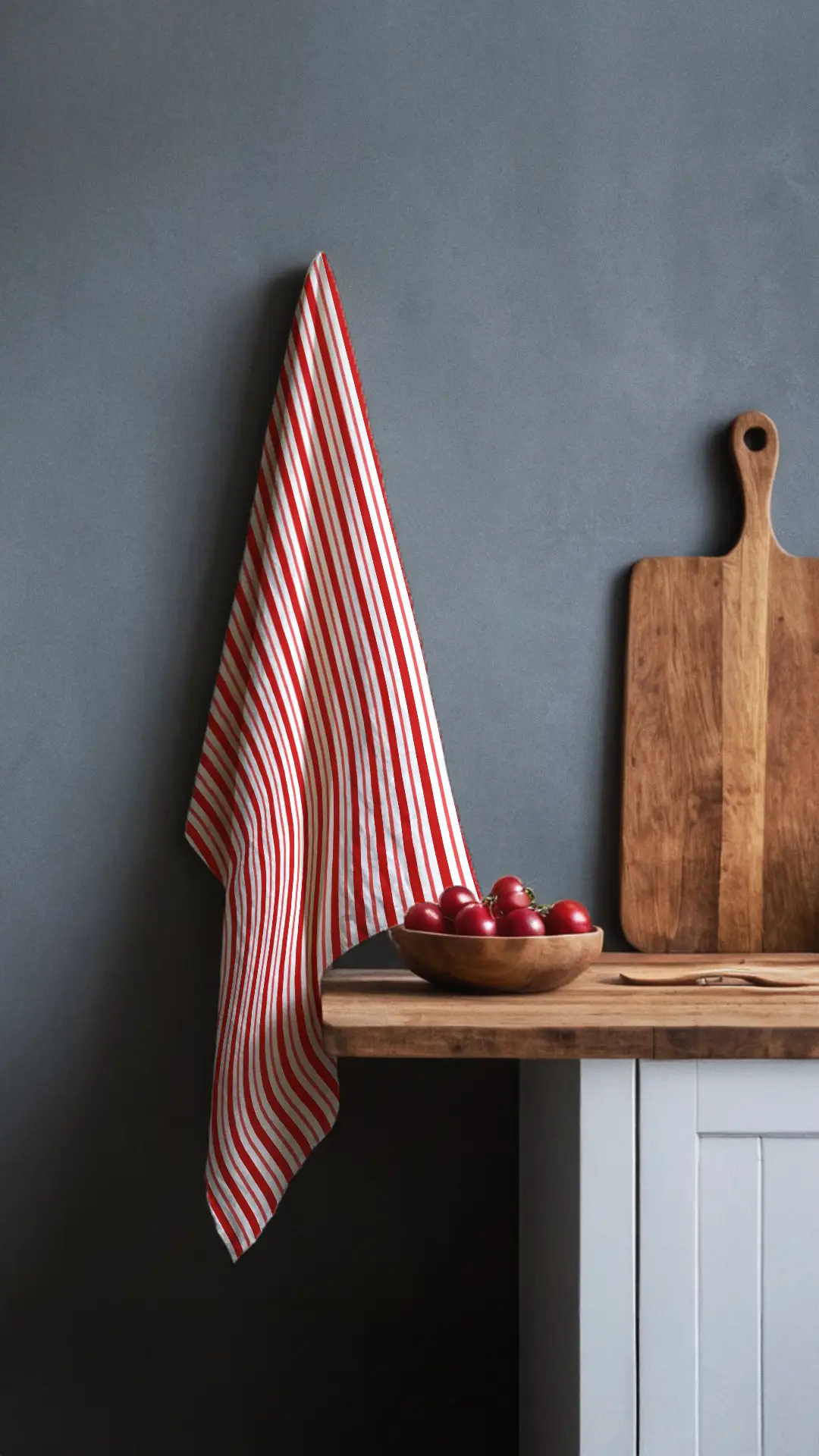 Ręcznik kuchenny klasyczne czerwone świąteczne paski 50x70 cm