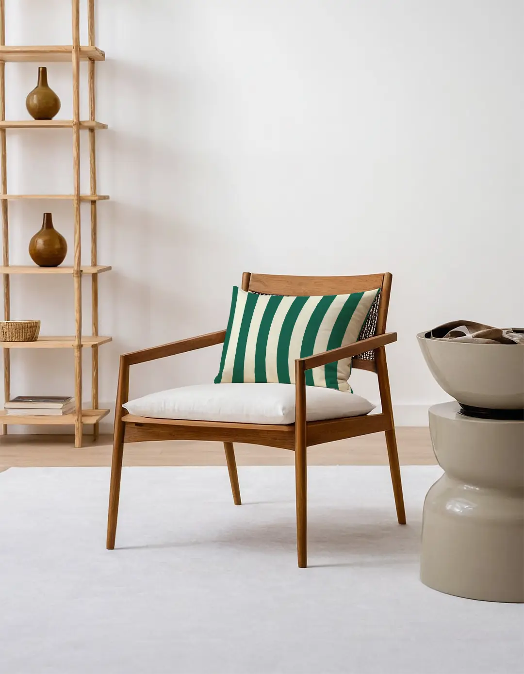 Poduszka świąteczna klasyczne zielone pasy 40x60 cm