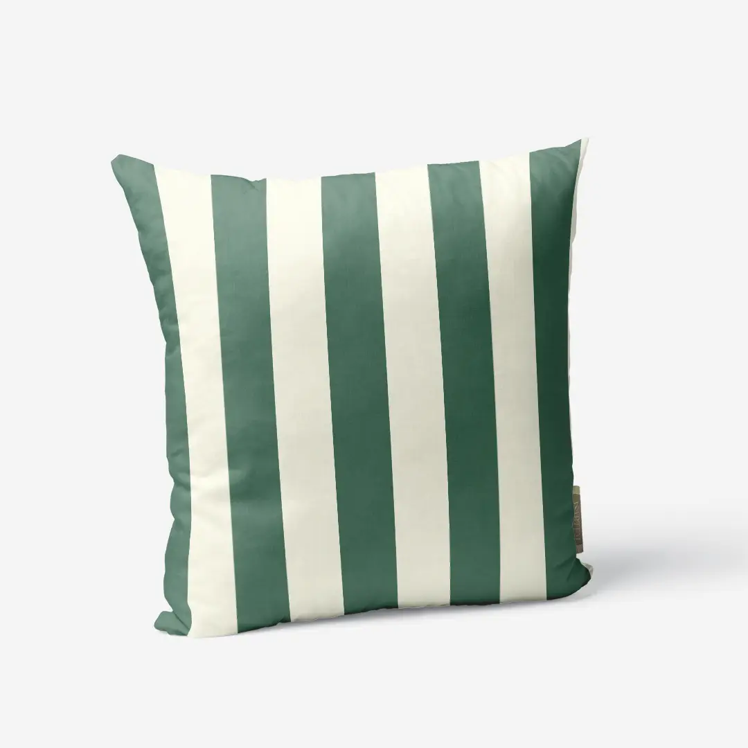 Poduszka świąteczna klasyczne zielone pasy 45x45 cm