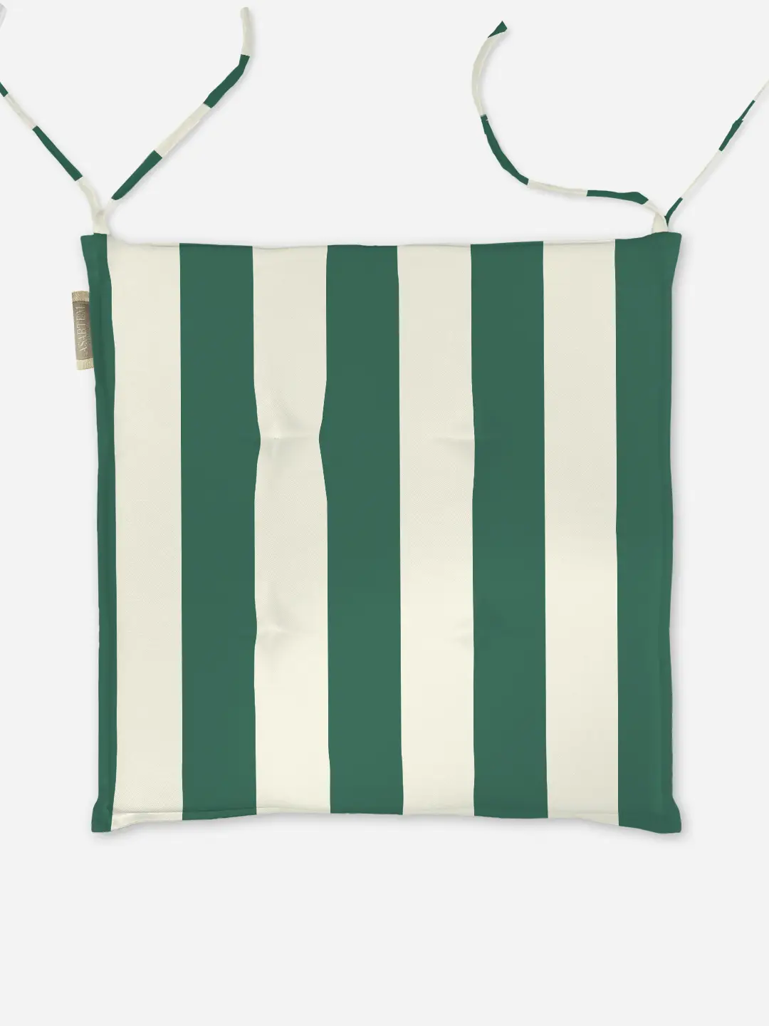 Poduszka świąteczna na krzesło klasyczne zielone pasy 40x40 cm