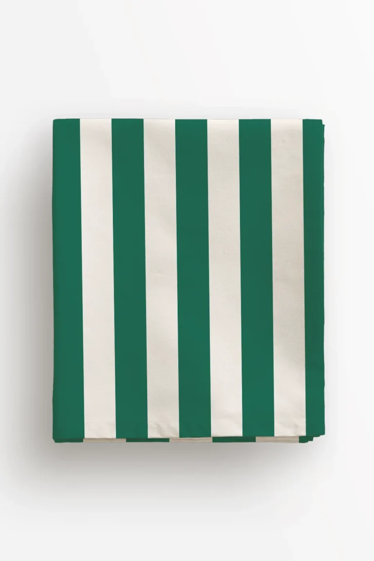 Obrus świąteczny klasyczne zielone pasy 100x100 cm