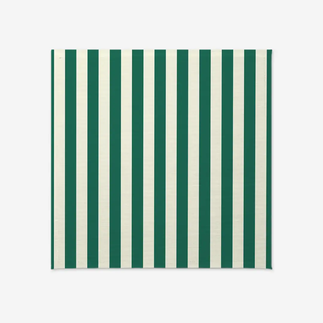 Obrus świąteczny klasyczne zielone pasy 100x100 cm