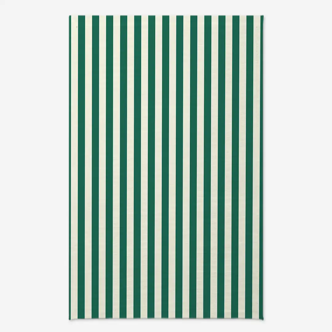 Obrus świąteczny klasyczne zielone pasy 140x220 cm