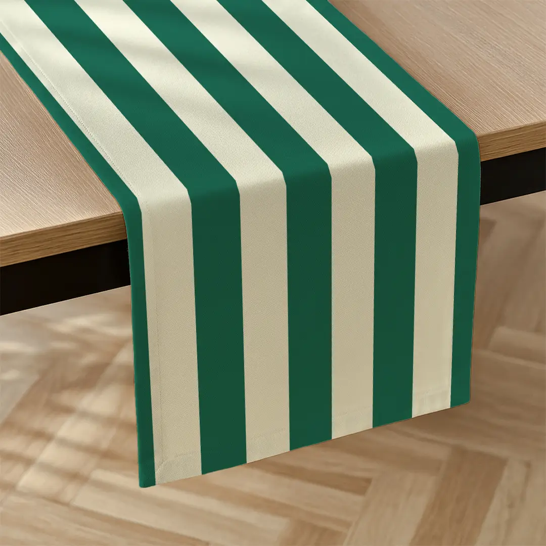 Bieżnik świąteczny klasyczne zielone pasy 40x150 cm