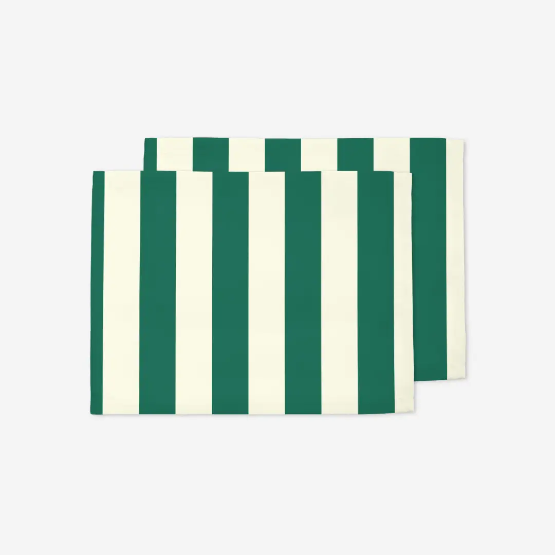 Podkładki świąteczne klasyczne zielone pasy 35x45 cm
