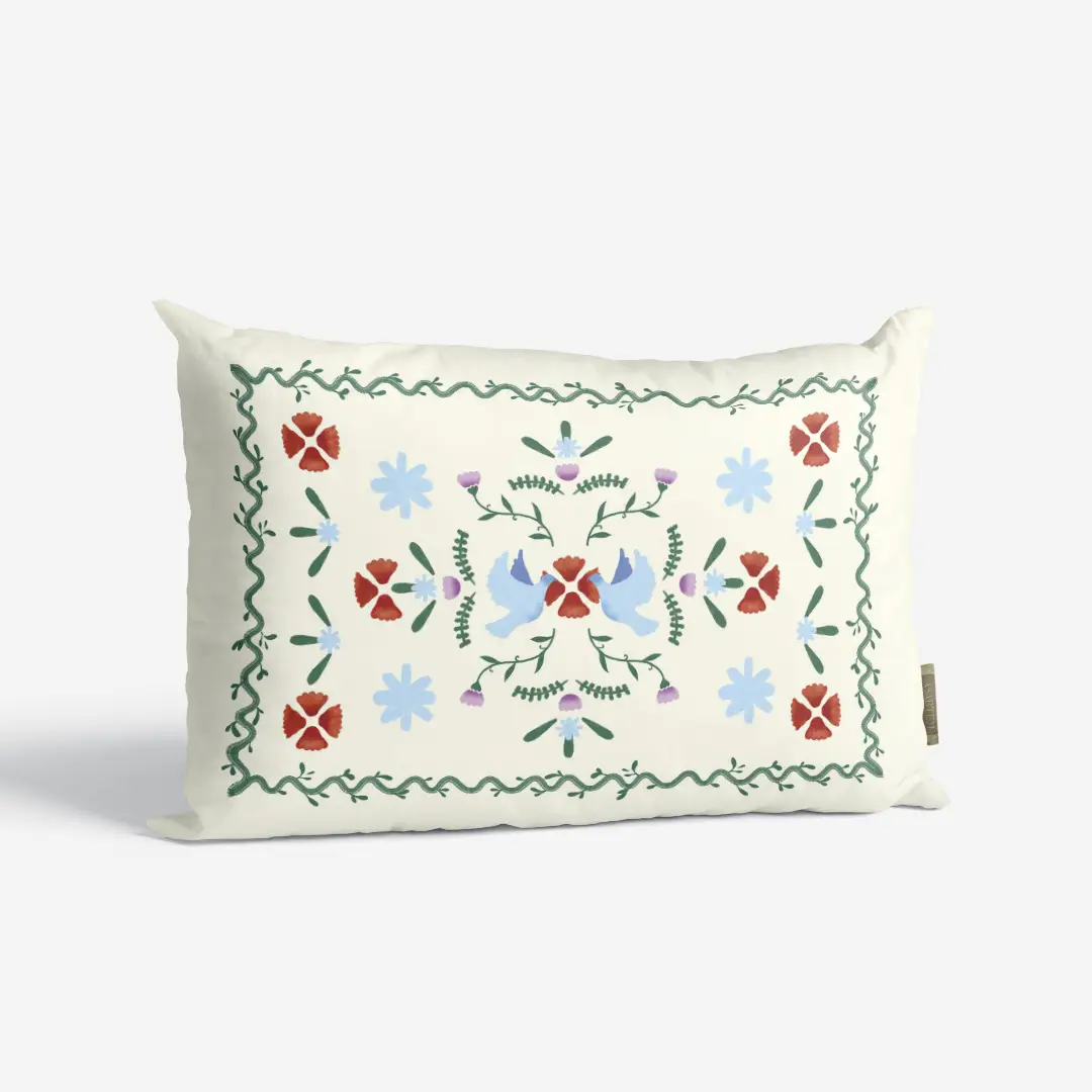 Poduszka świąteczna zimowy wieniec 40x60 cm