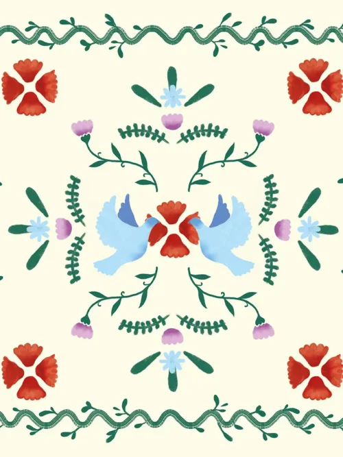 Poduszka świąteczna zimowy wieniec 20x20 cm