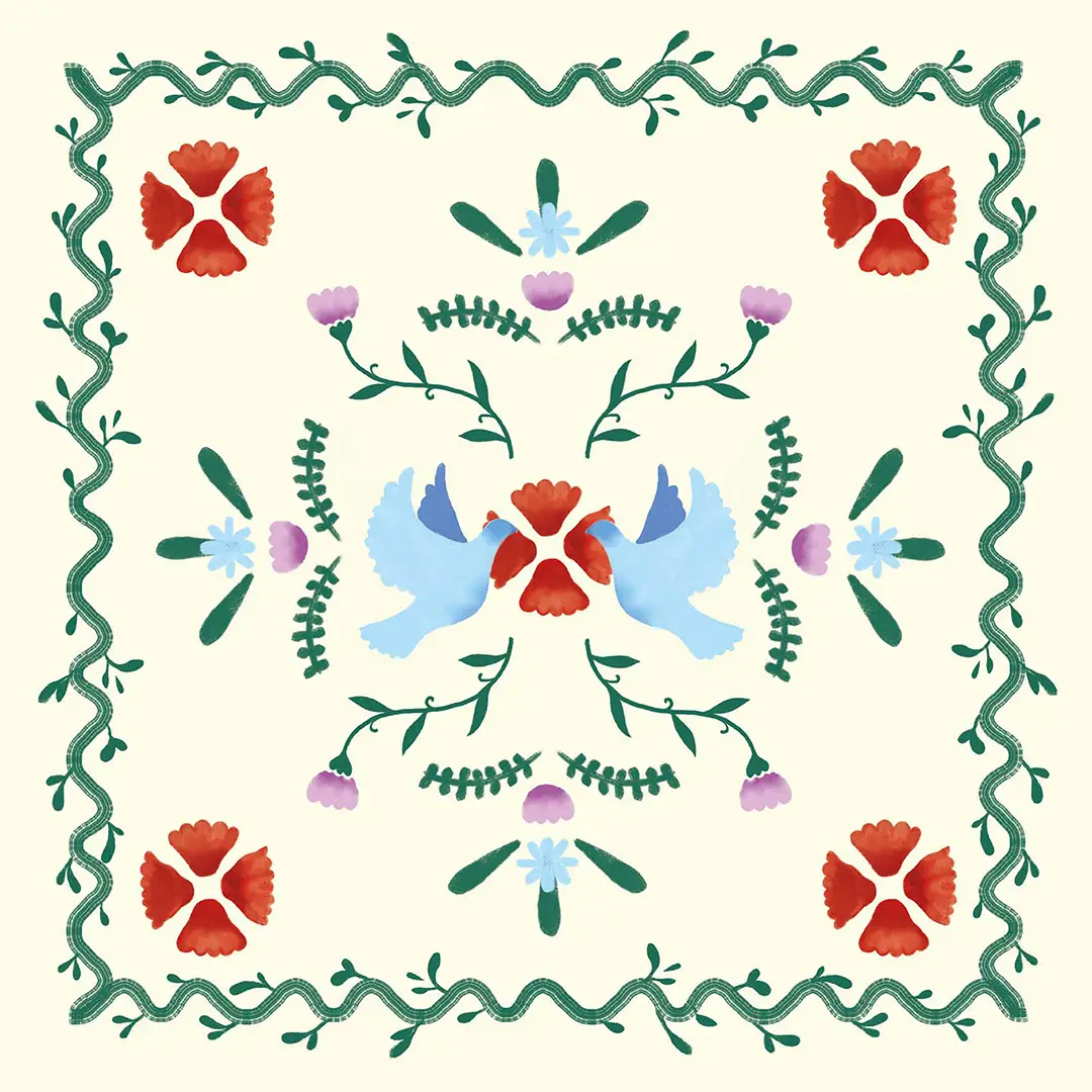 Poduszka świąteczna zimowy wieniec 20x20 cm