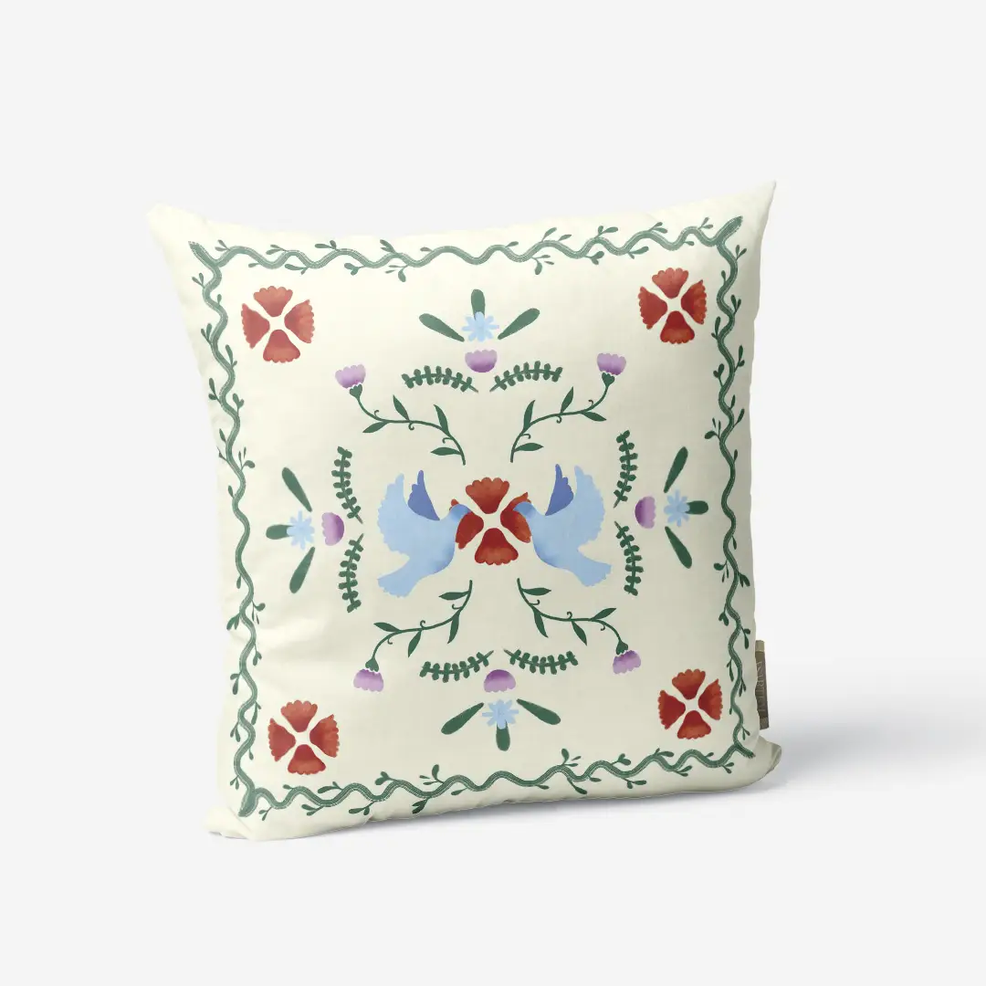 Poduszka świąteczna zimowy wieniec 45x45 cm