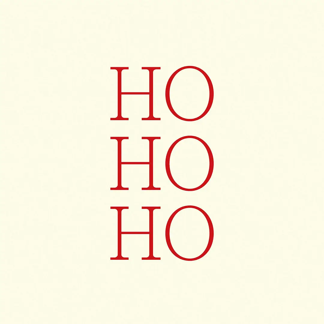 Poduszka świąteczna na krzesło HO HO HO czerwone 20x20 cm