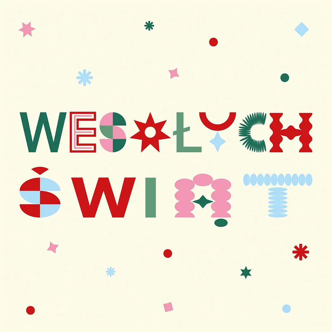 Poduszka świąteczna Wesołych świąt napis 20x20 cm