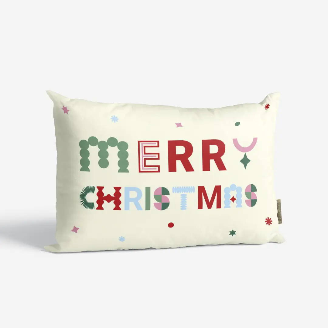Poduszka świąteczna Merry Christmas napis 40x60 cm