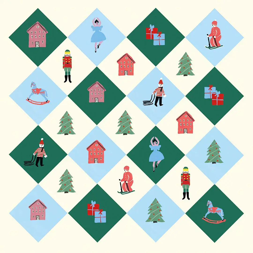 Serwetki świąteczne Retro Święta 20x20 cm