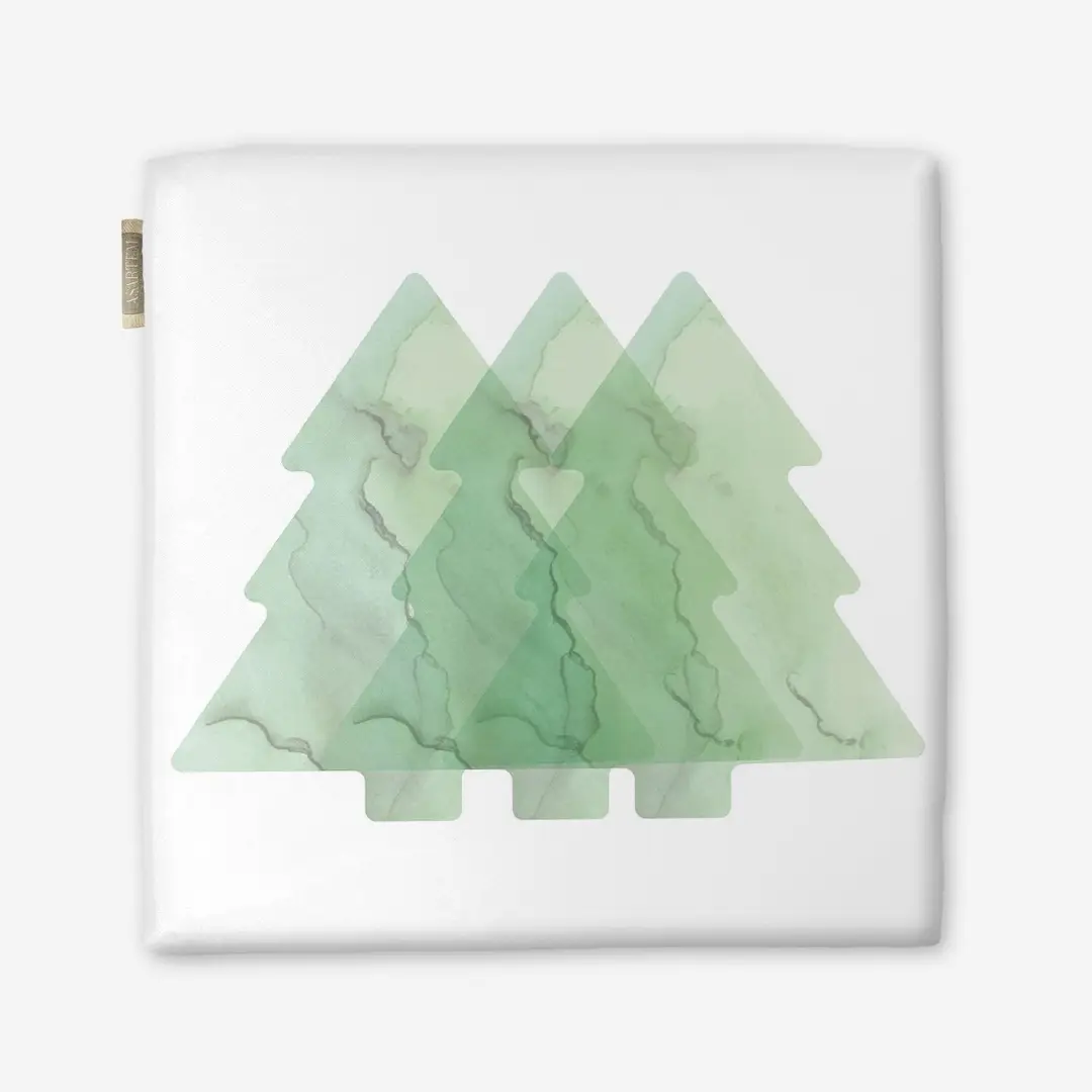 Poduszka świąteczna na krzesło 3 choinki 40x40 cm