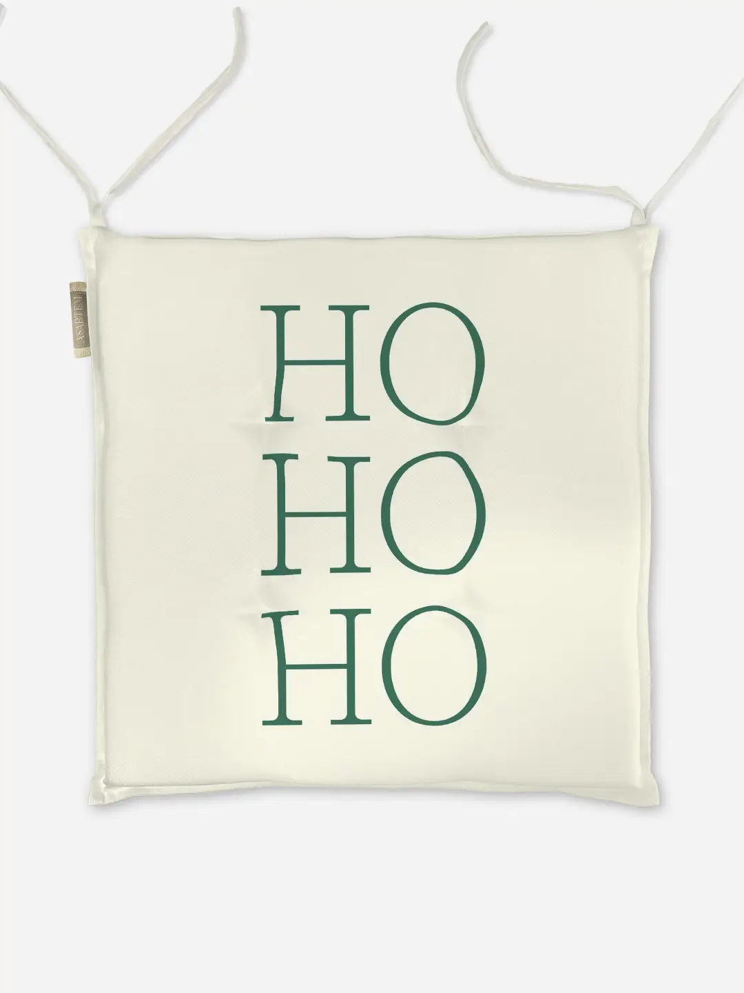 Poduszka świąteczna na krzesło HO HO HO zielone 40x40 cm