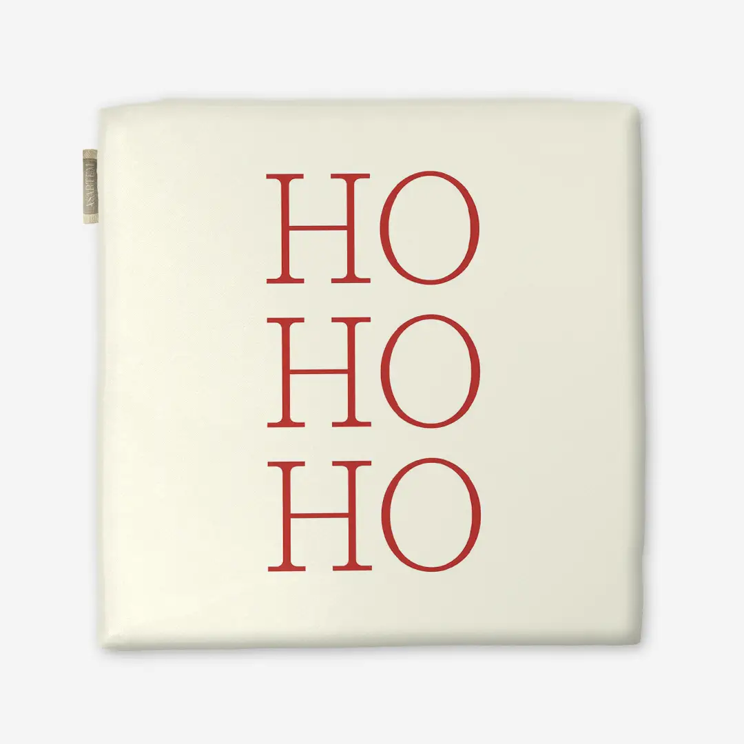 Poduszka świąteczna na krzesło HO HO HO czerwone 40x40 cm