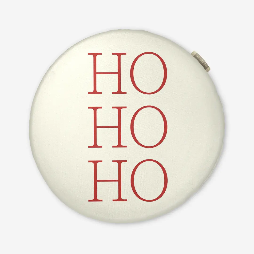 Poduszka świąteczna na krzesło HO HO HO czerwone 40x40 cm