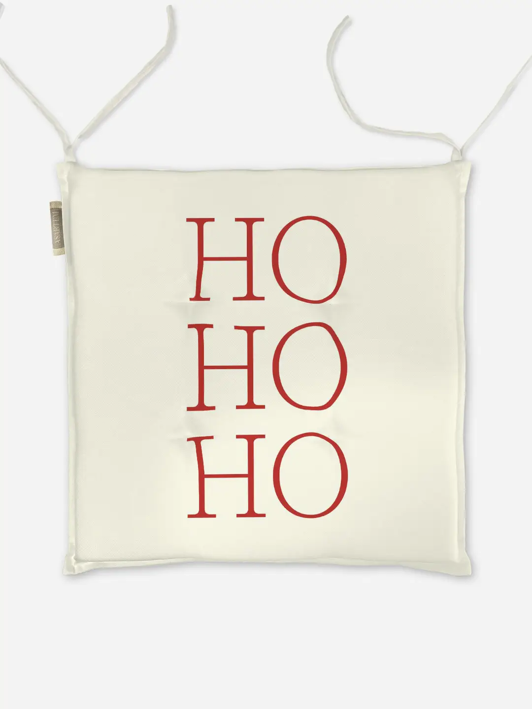 Poduszka świąteczna na krzesło HO HO HO czerwone 40x40 cm