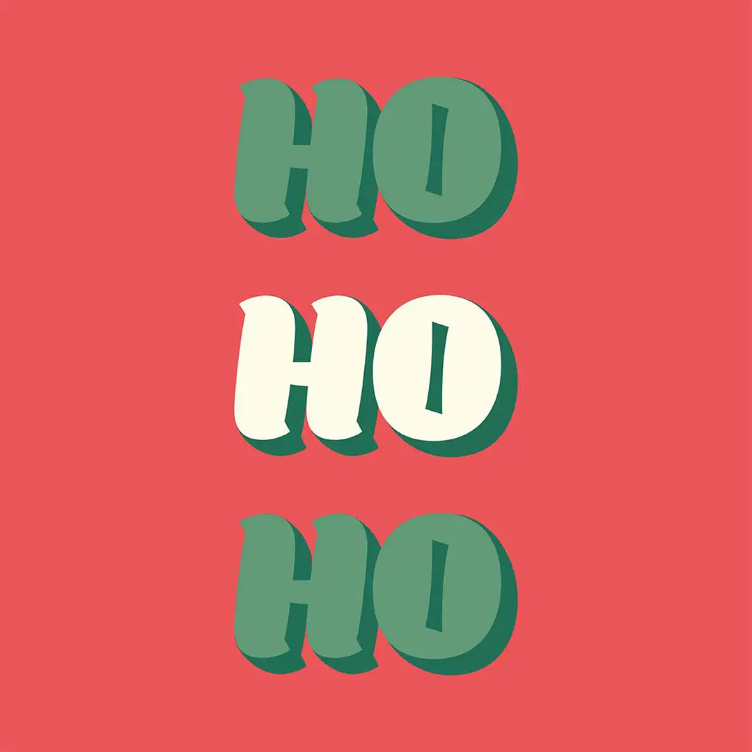 Poduszka świąteczna na krzesło HO HO HO czerwone tło 20x20 cm