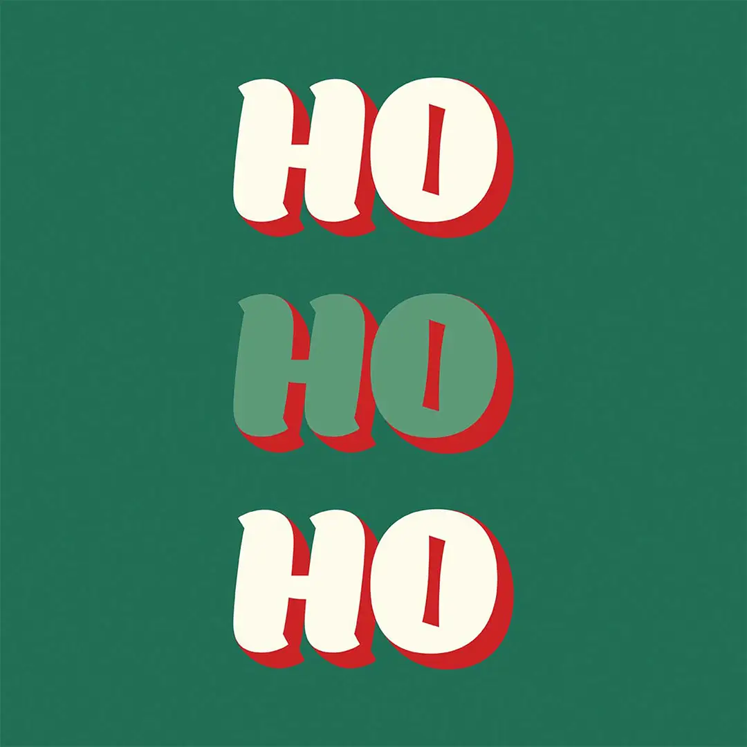 Poduszka świąteczna na krzesło HO HO HO zielone tło 20x20 cm