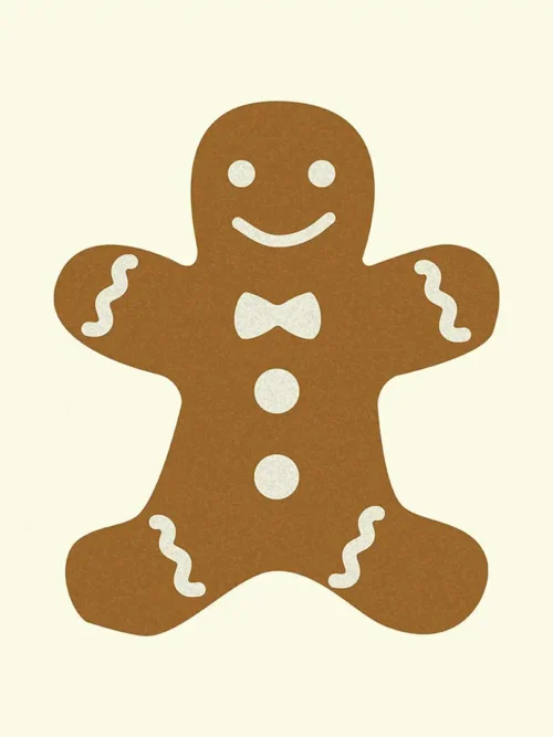 Poduszka świąteczna na krzesło Piernikowy ludzik 20x20 cm