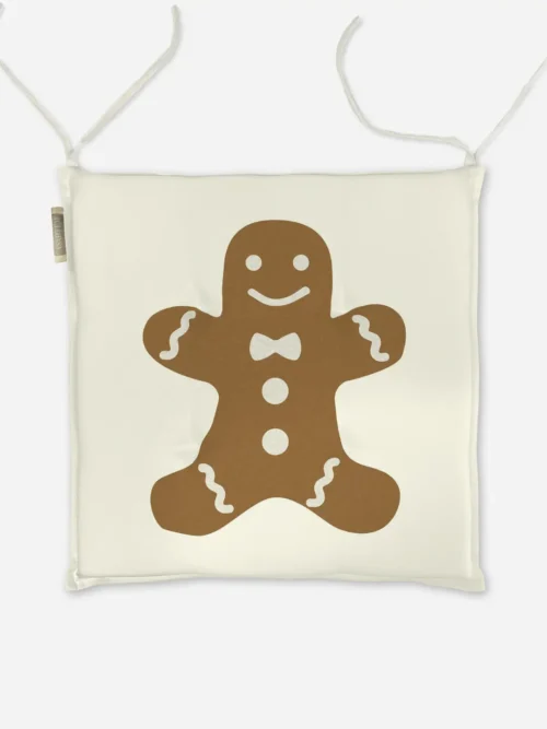Poduszka świąteczna na krzesło Piernikowy ludzik 40x40 cm