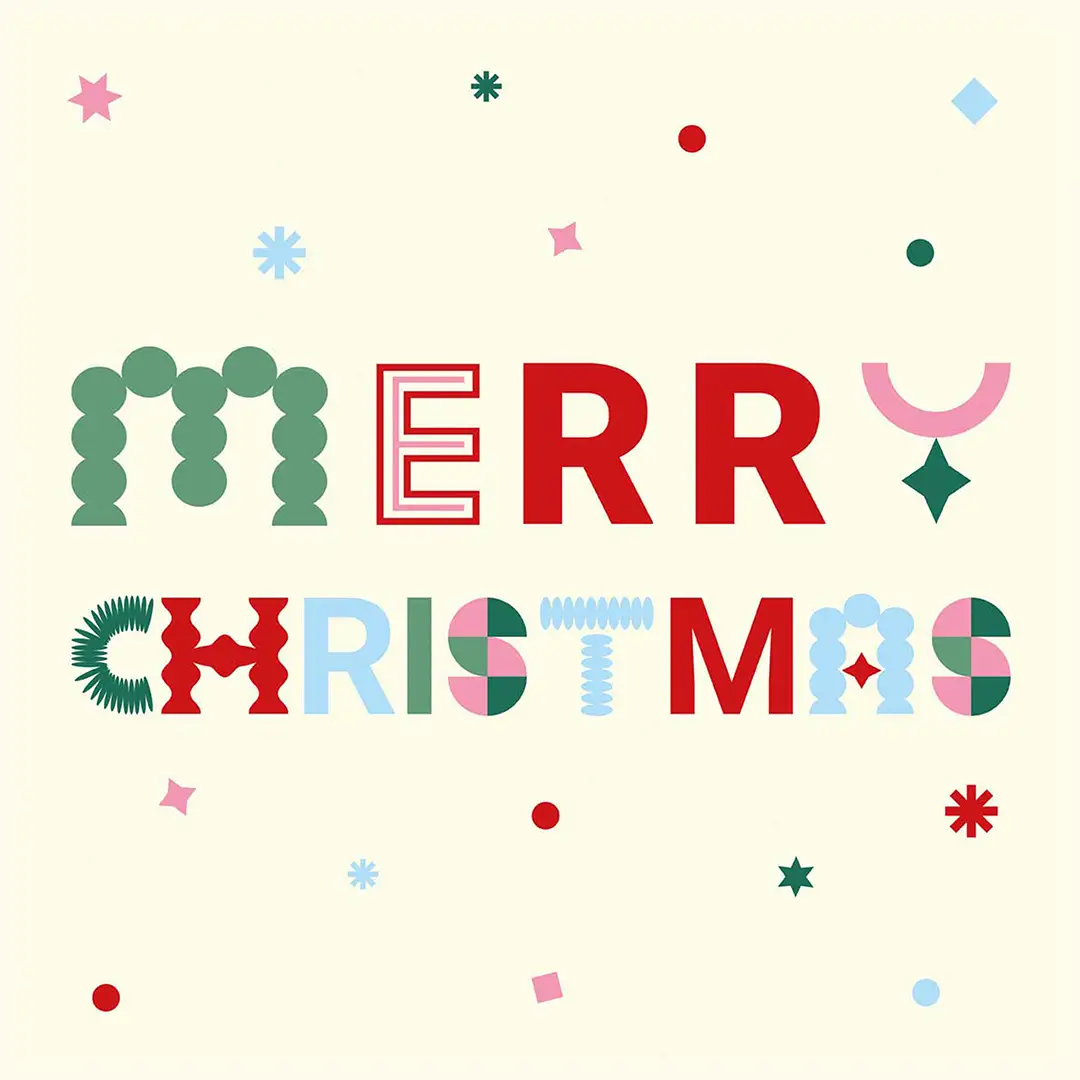 Poduszka świąteczna na krzesło Merry Christmas napis 20x20 cm