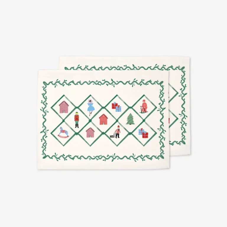 Podkładki świąteczne Retro wieniec 35x45 cm