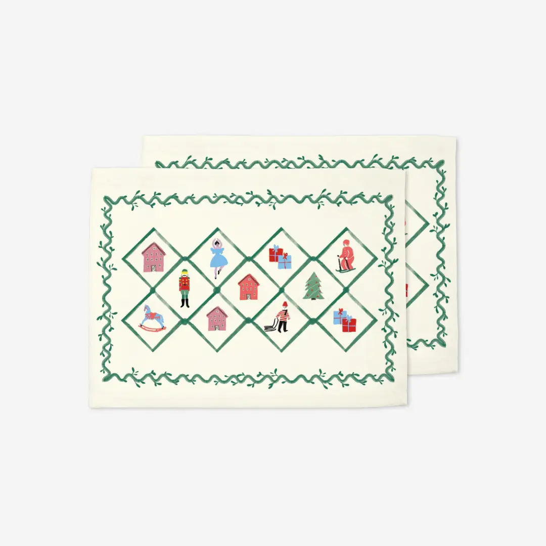 Podkładki świąteczne Retro wieniec 35x45 cm