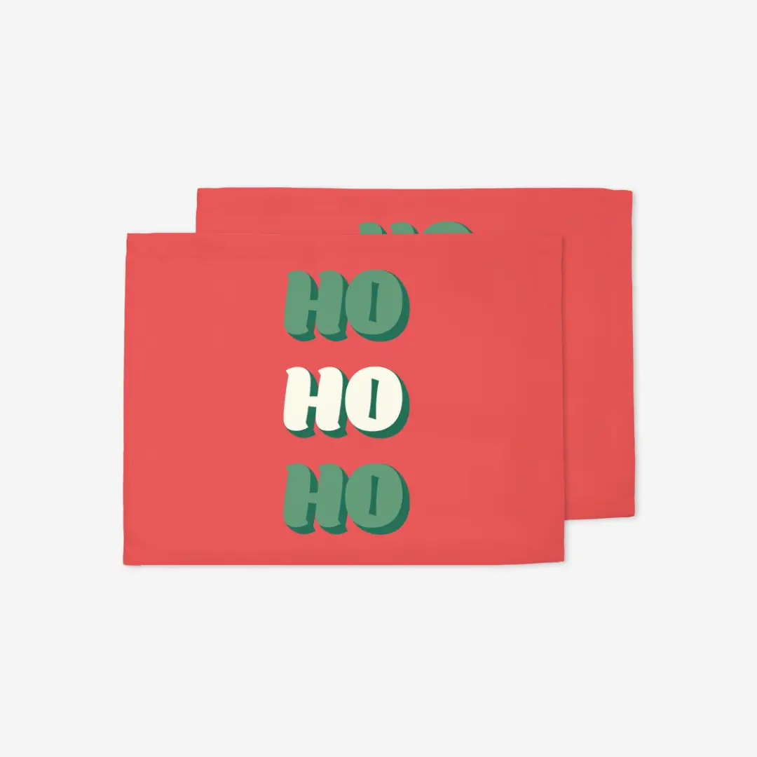 Podkładki świąteczne HO HO HO czerwone tło 35x45 cm