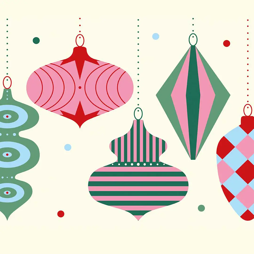 Podkładki świąteczne Bombki 20x20 cm