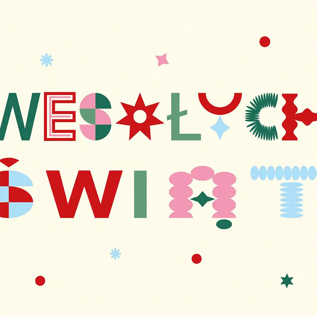 Podkładki świąteczne Wesołych świąt napis 20x20 cm