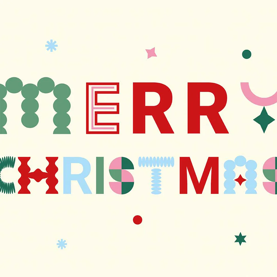 Podkładki świąteczne Merry Christmas napis 20x20 cm