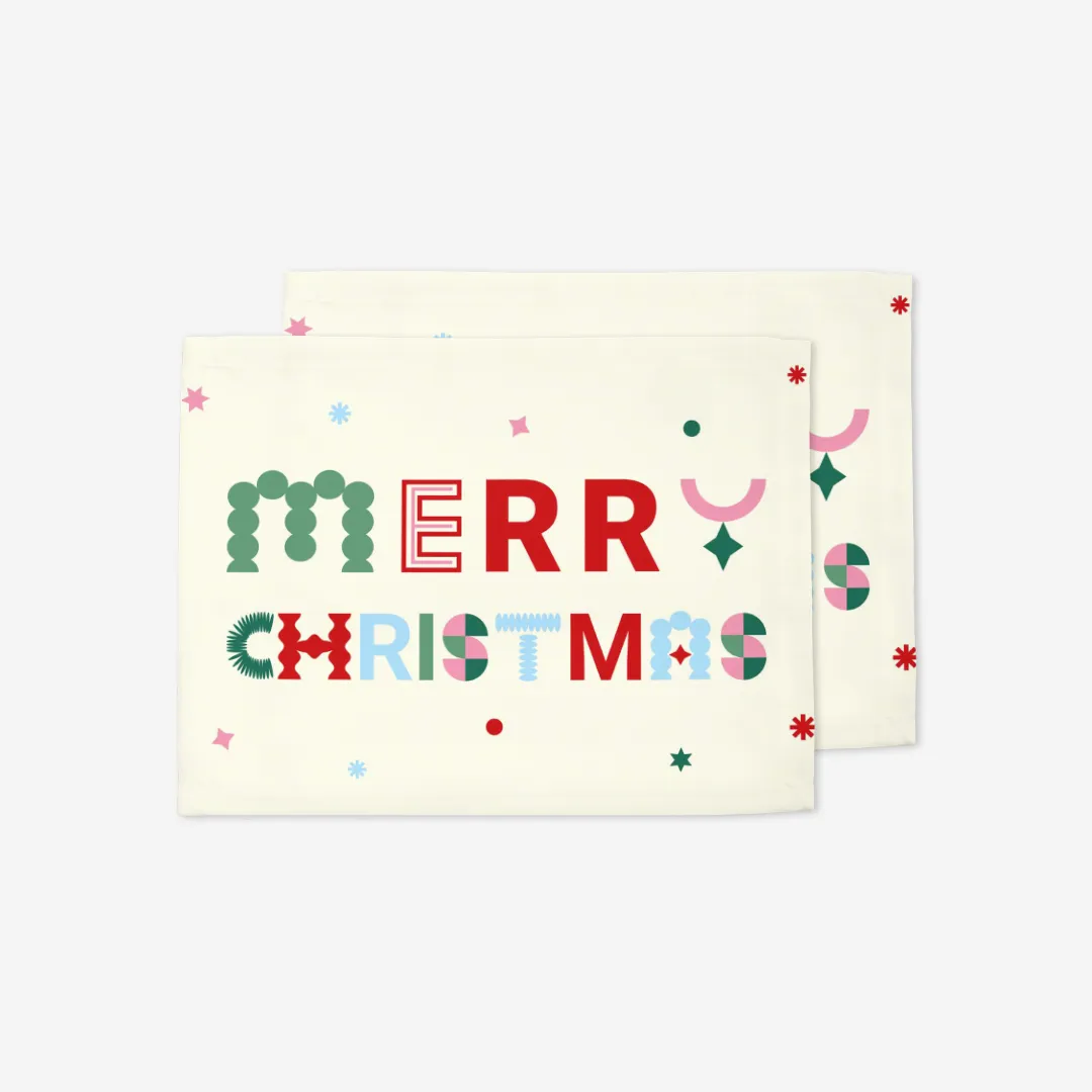 Podkładki świąteczne Merry Christmas napis 35x45 cm