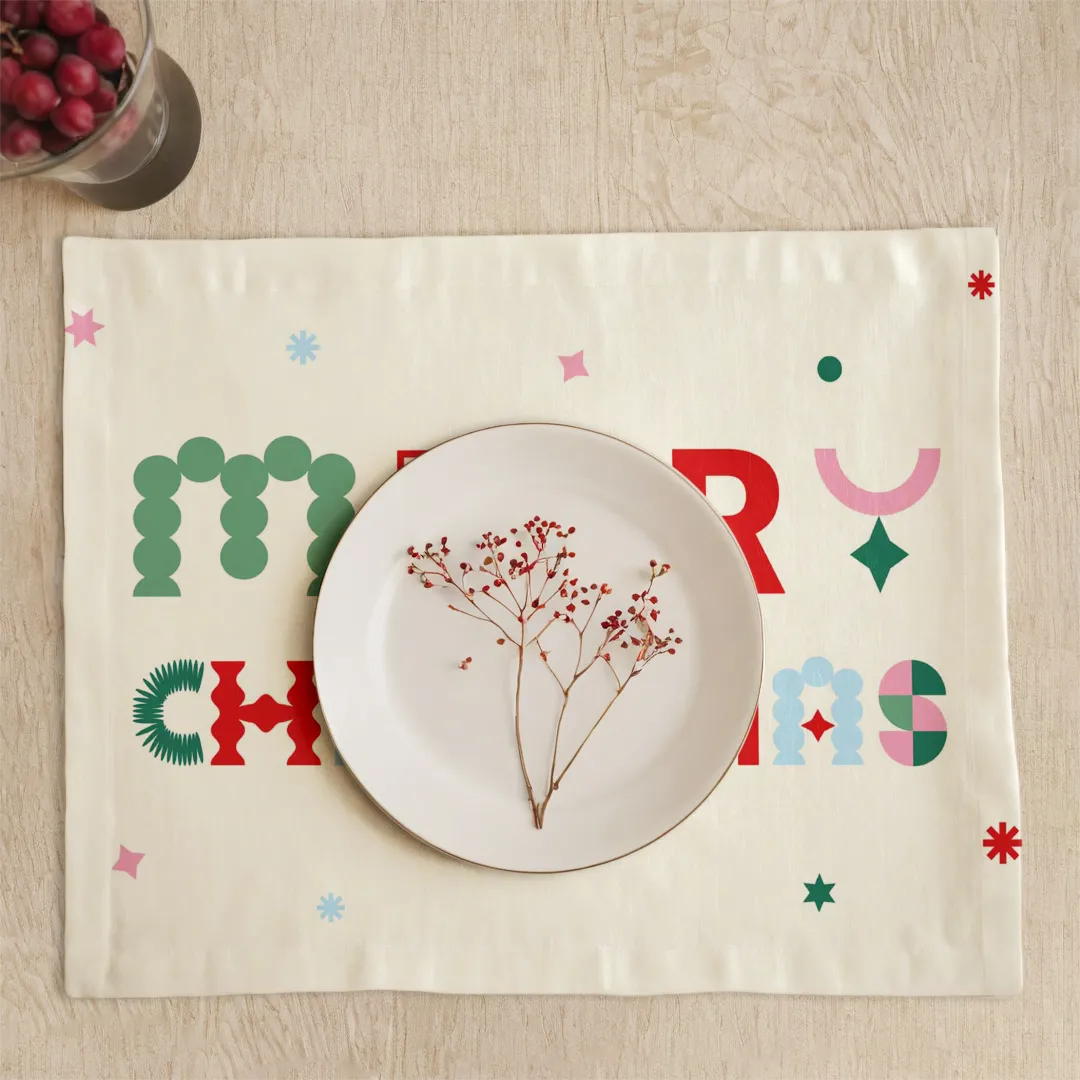 Podkładki świąteczne Merry Christmas napis 35x45 cm