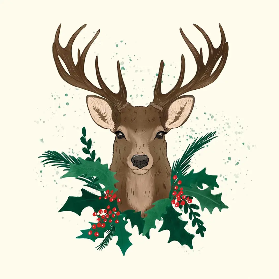 Podkładki świąteczne Jeleń 20x20 cm