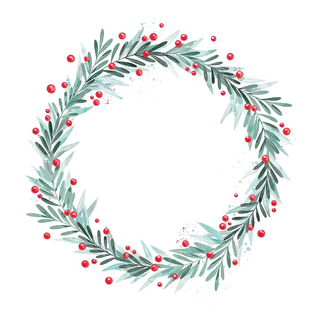 Podkładki świąteczne Świąteczny wieniec 20x20 cm