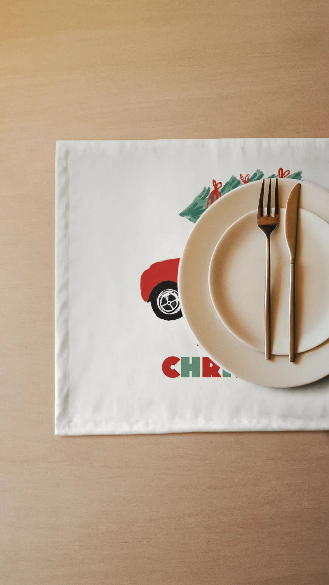 Podkładki świąteczne Świąteczny samochód Merry Christmas 35x45 cm