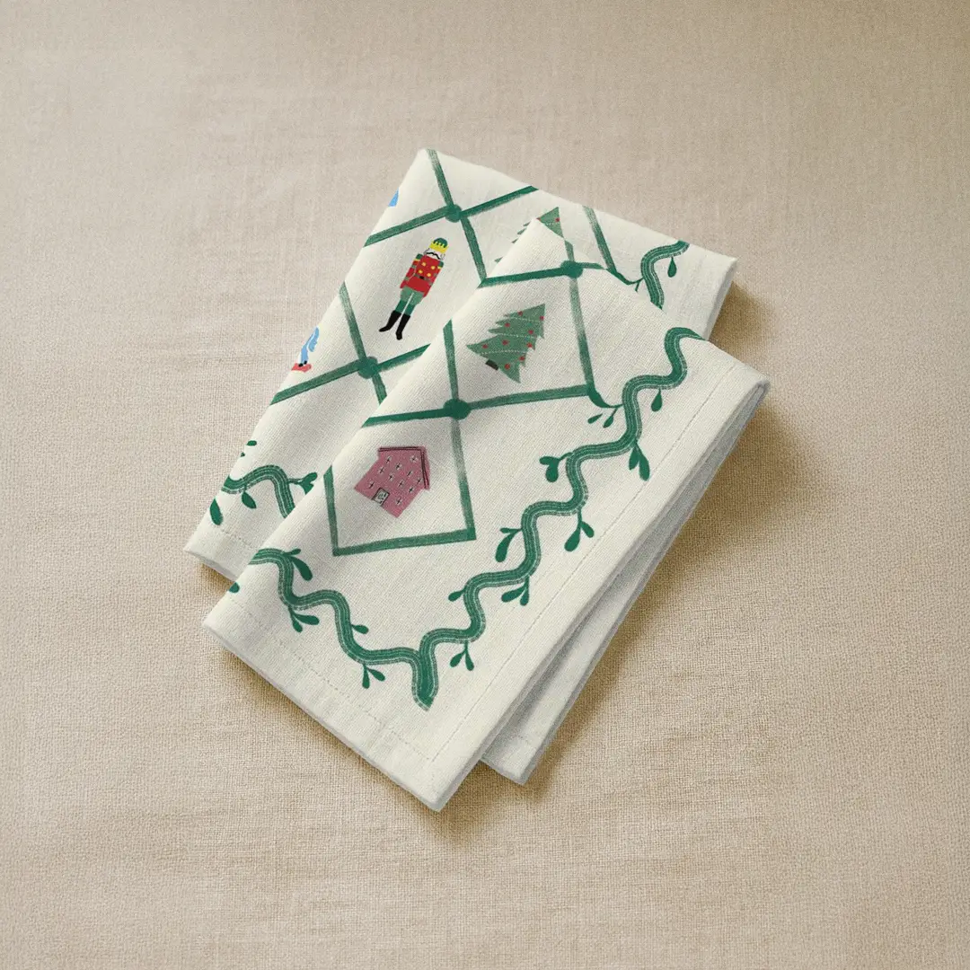 Serwetki świąteczne Retro wieniec 40x40 cm