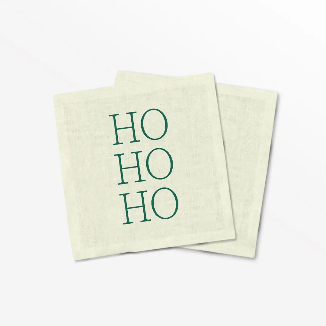 Serwetki świąteczne HO HO HO zielone 40x40 cm