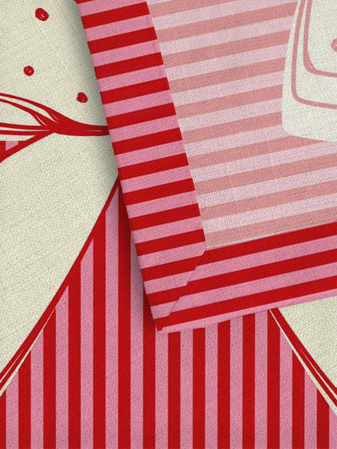 Serwetki świąteczne Kokardka czerwone paski 40x40 cm