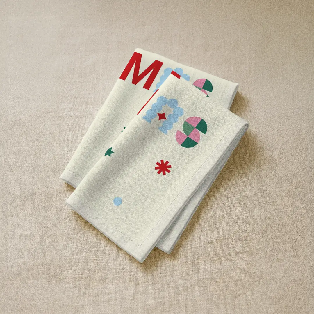 Serwetki świąteczne Merry Christmas napis 40x40 cm