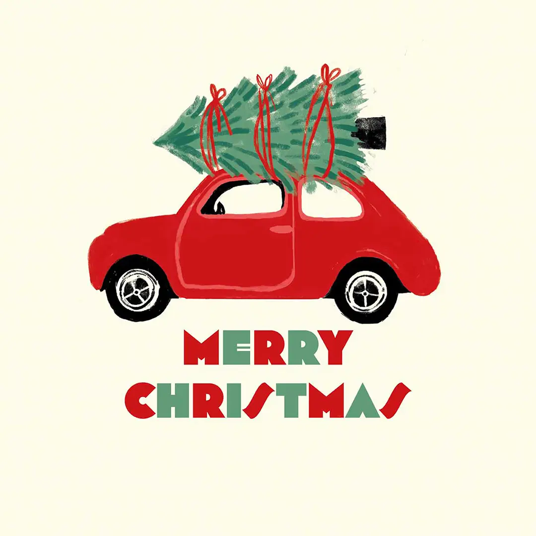 Serwetki świąteczne Świąteczny samochód Merry Christmas 20x20 cm