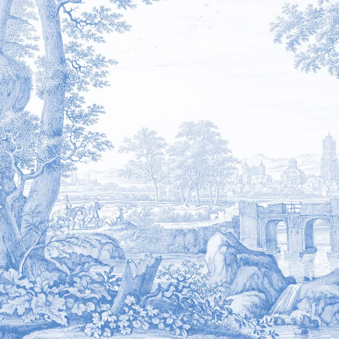 Serwetki - Niebieski copperplate - obrazek 2